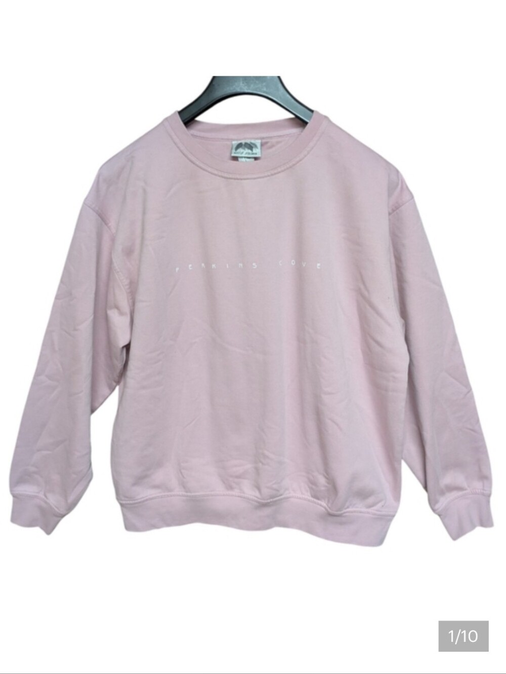 Wild Palm Pink Perkins Cove Ogunquit Maine Crewneck Sweatshirt Size Large